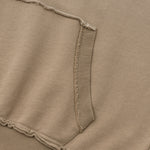 Ombre Raw Edge Kangaroo Pocket Distressed Hoodie