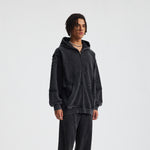 Distressed Vintage Wash Zip Up Hoodie