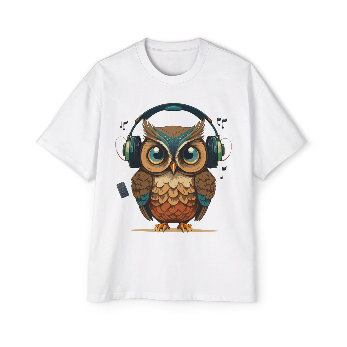 Owl With Headphones Vintage Graphic Tee-INNBLAC Fashion Apparel