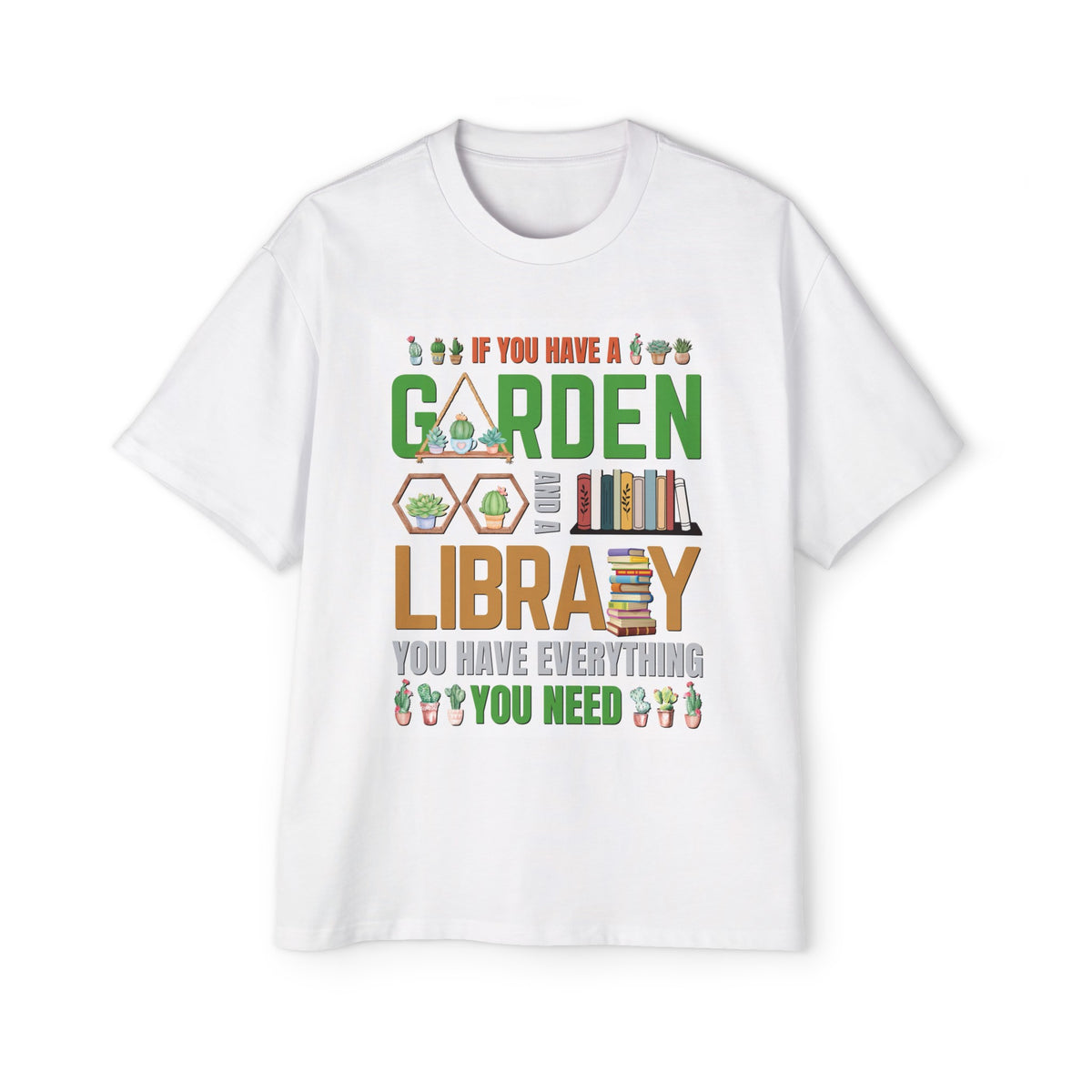 Funny Gardening And Reading Graphic Tee-INNBLAC Fashion Apparel