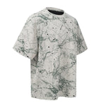 Burnout Plum Dye Artistic Color-Block Tee