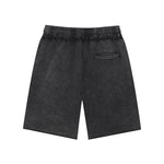 Stone-Washed Raw-Edge Sweat Shorts