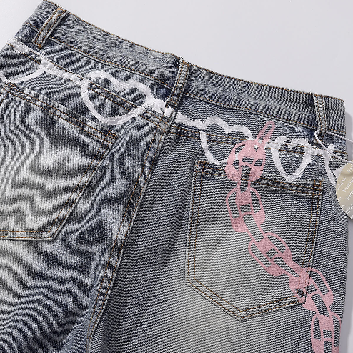 Streetwear Graffiti Printed Baggy Jeans