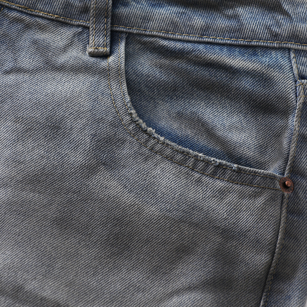 Vintage Faded Ripped Denim Pants