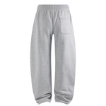 Elastic Drawstring Waist Fleece Jogger Pants