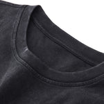 Camiseta sin mangas de algodón lavado negro de 8.25 oz