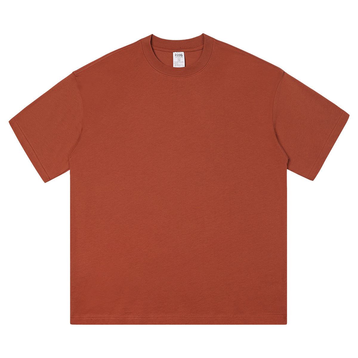 Camiseta de algodón de color liso y corte relajado de 6,6 oz