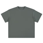 Relaxed Fit Boxy Solid Color Minimal Tee