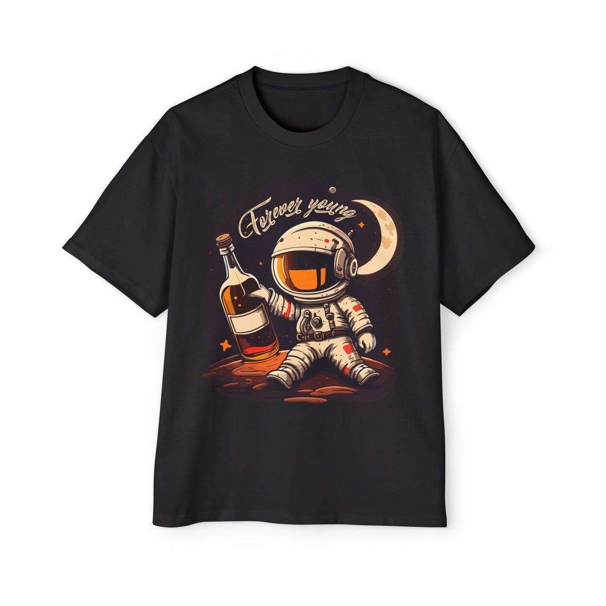Forver Young Astronaut Graphic Tee-INNBLAC Fashion Apparel