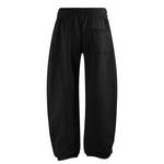 Elastic Drawstring Waist Fleece Jogger Pants