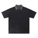 Polo teñido inverso de peso pesado de 9,6 oz