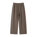 Curved Seam Straight Leg Casual Street Trousers