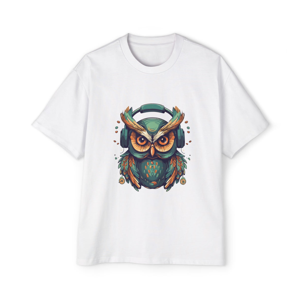 Owl With Headphones Vintage Graphic Tee-INNBLAC Fashion Apparel