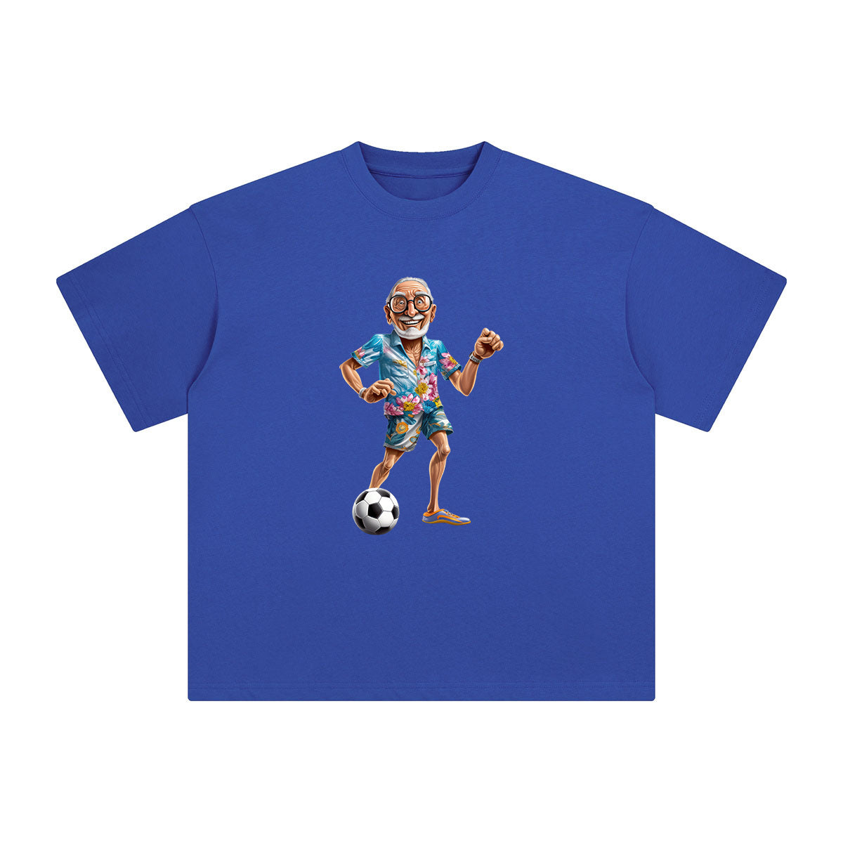 Grandpa Playing Soccer Graphic Tee-INNBLAC Fashion Apparel