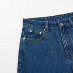 Old Money Style Dark Blue Straight‑Leg Vintage Denim Jeans