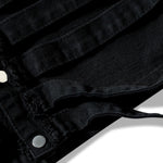 Distressed Cut-Out Denim Hooded Vest