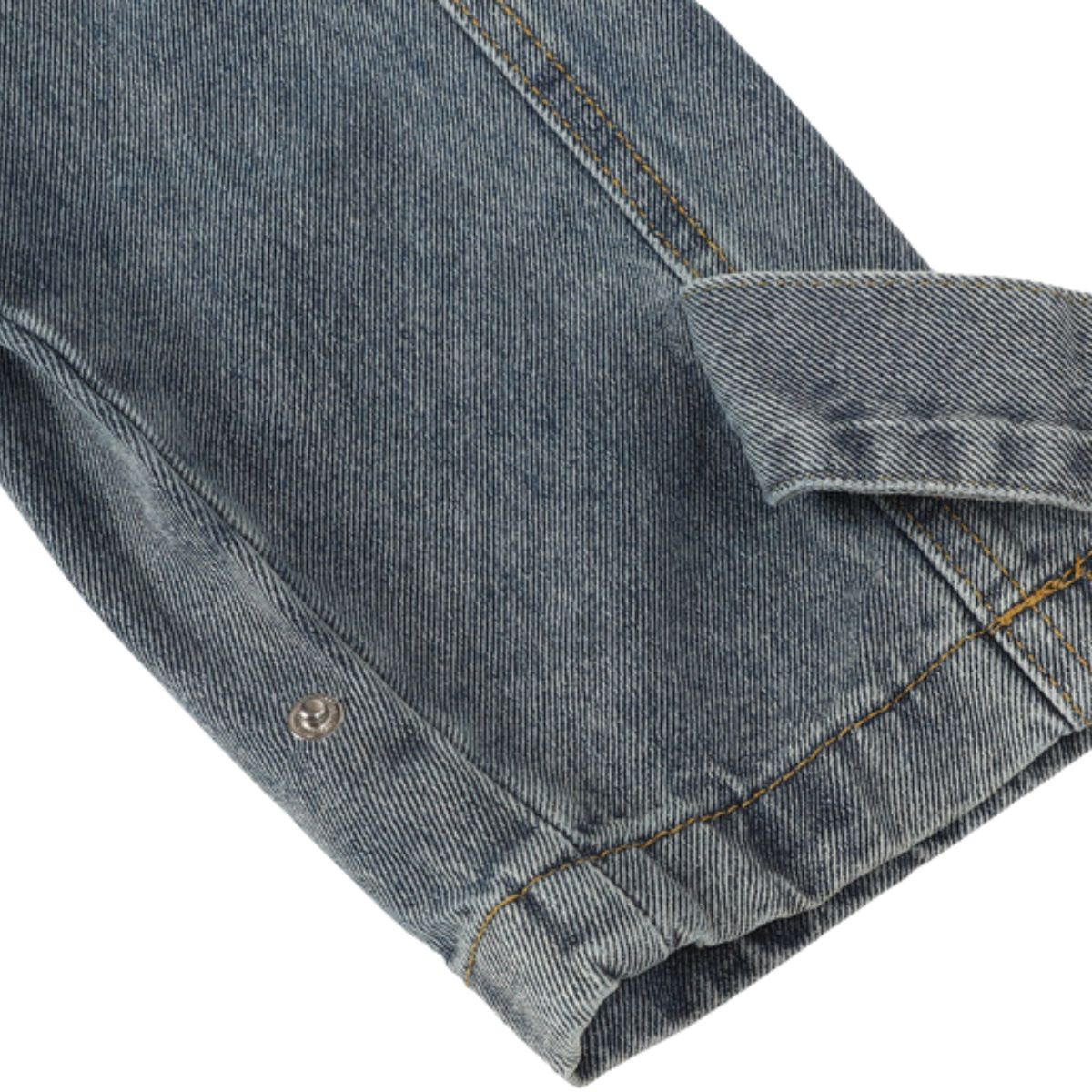 Heavy Washed Distressed Retro Simple Casual Denim Jacket