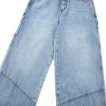 Zipped Panelled Streetwear Baggy Straight-Leg Jeans