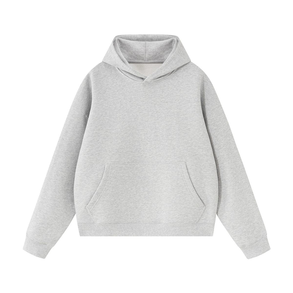 Cotton Structured French Terry Boxy Hoodie