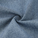 Vintage Washed Denim Zip Polo Shirt
