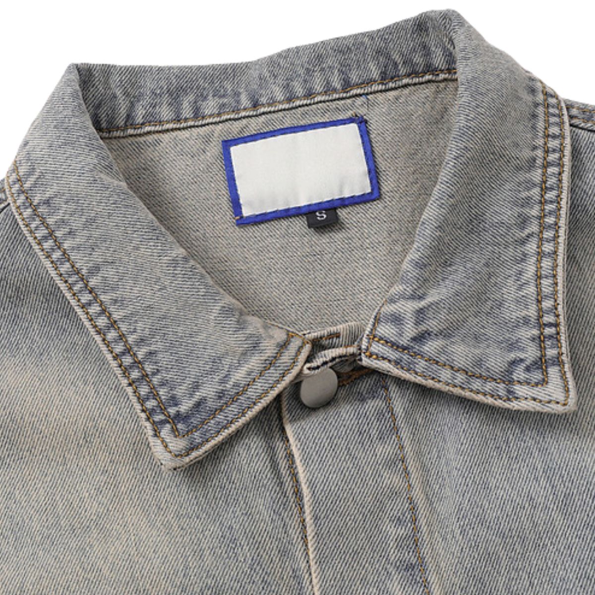 Stand-collar Washed Vintage Loose Denim Jacket