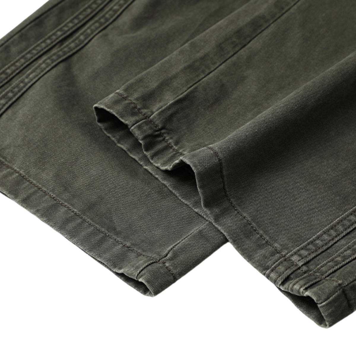 Vintage Striped Corduroy Patchwork Multi-Pocket Relaxed Wide-Leg Cargo Pants