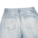 Washed Whiskered Balloon Fit Denim Jeans