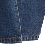 Tapered Front-Slit Denim Midi Skirt