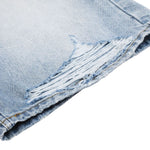 Vintage Distressed Relaxed Denim Bermuda Shorts