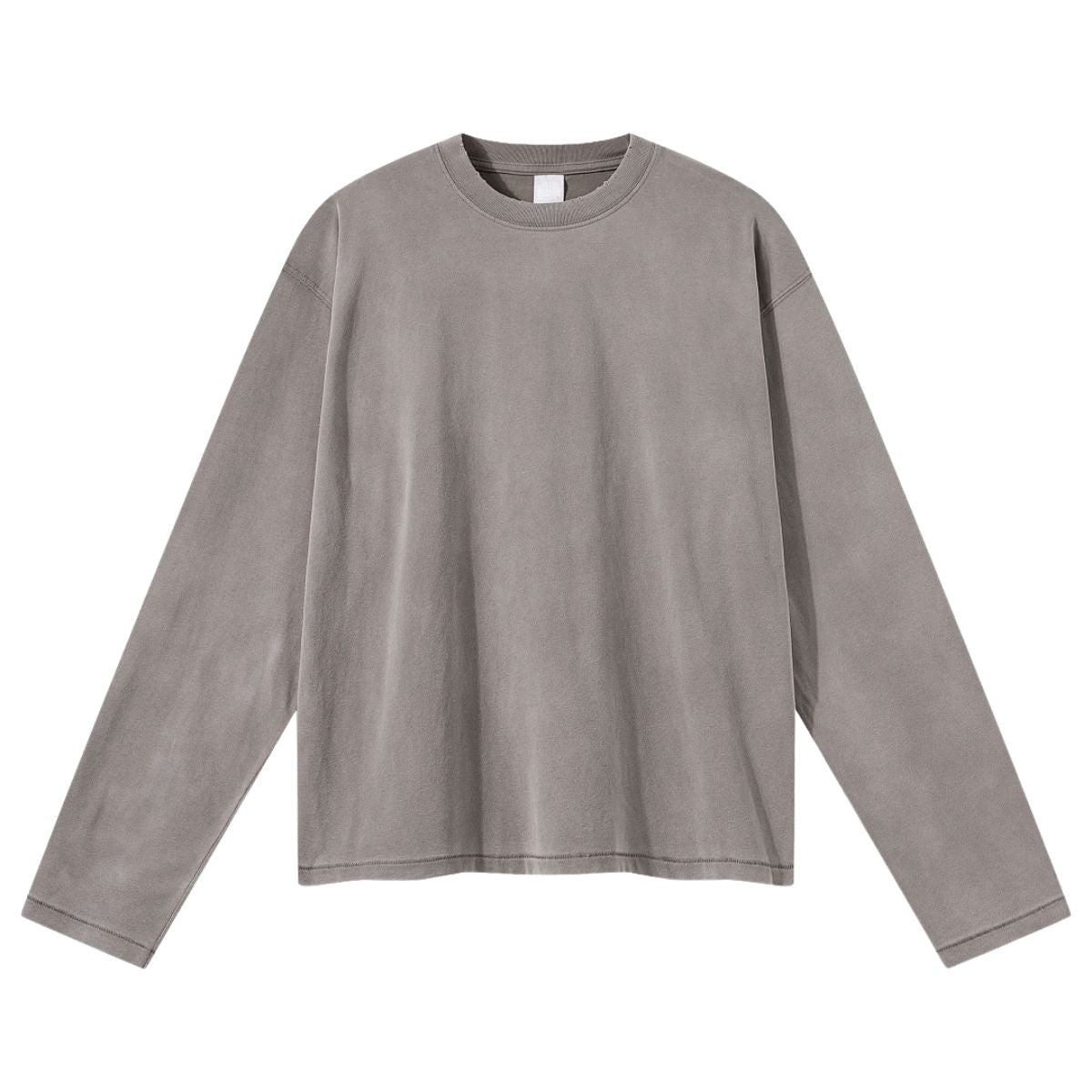 Whisker Wash Frayed Soft Brushed Vintage Long Sleeve Tee