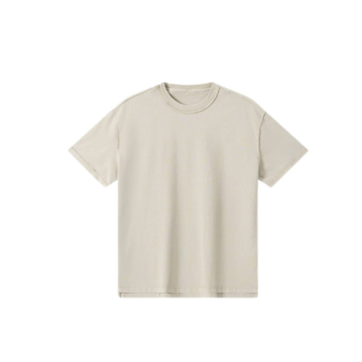 Camiseta destructiva de peso pesado con borde crudo de 10 oz