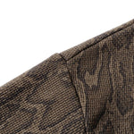 Vintage Snake Texture Waffle Long-Sleeve T-Shirt