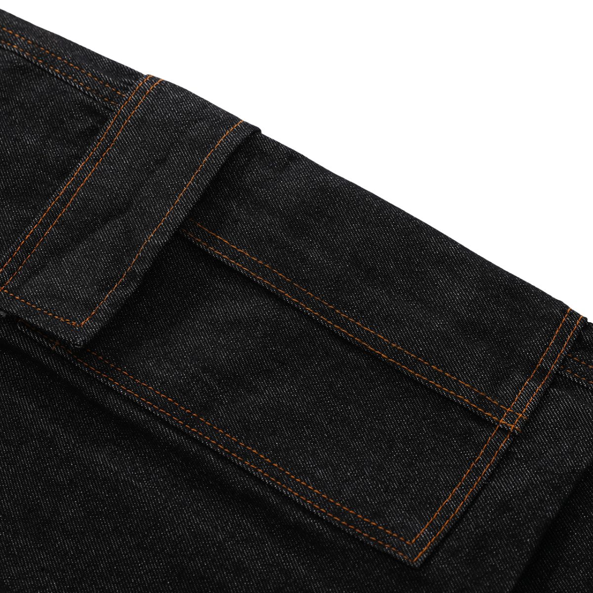 Raw Indigo Multi-Pocket Layered Denim Bermuda Shorts