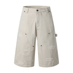 Bermudas con bordado lavado vintage