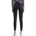 High Waisted Washed Denim Capri Leggings