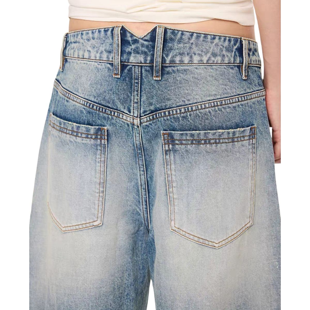 Bermudas con lavado vintage y salpicaduras de tinta