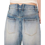 Bermudas con lavado vintage y salpicaduras de tinta