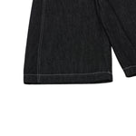 High-Waist A-Line Denim Cropped Shorts