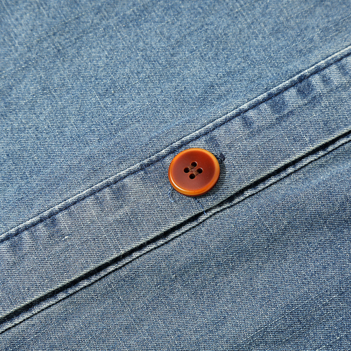 Button-Front Sleeveless Denim Belted Shirt Dress