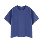 Snowflake Washed Raw Edge Boxy Cropped Tee