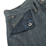 Raw Wash Wide Leg Selvedge Jeans