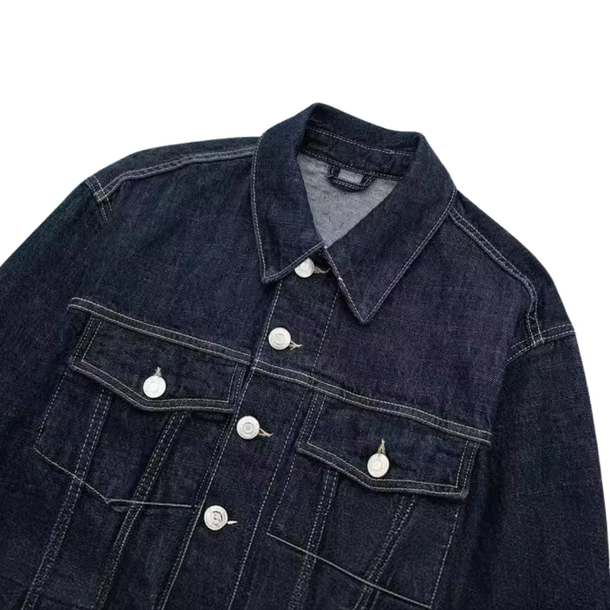 Roll-Up Sleeves Cropped Denim Jacket