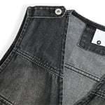 Vintage Wash Denim Ripped Vest