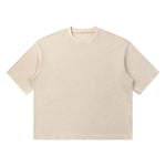 Snowflake Garment Dyed Waffle Knit Tee 340G