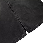 Falda vaquera con bordado de perlas y lavado vintage