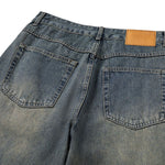 Vintage Washed Relaxed Straight Leg Jeans