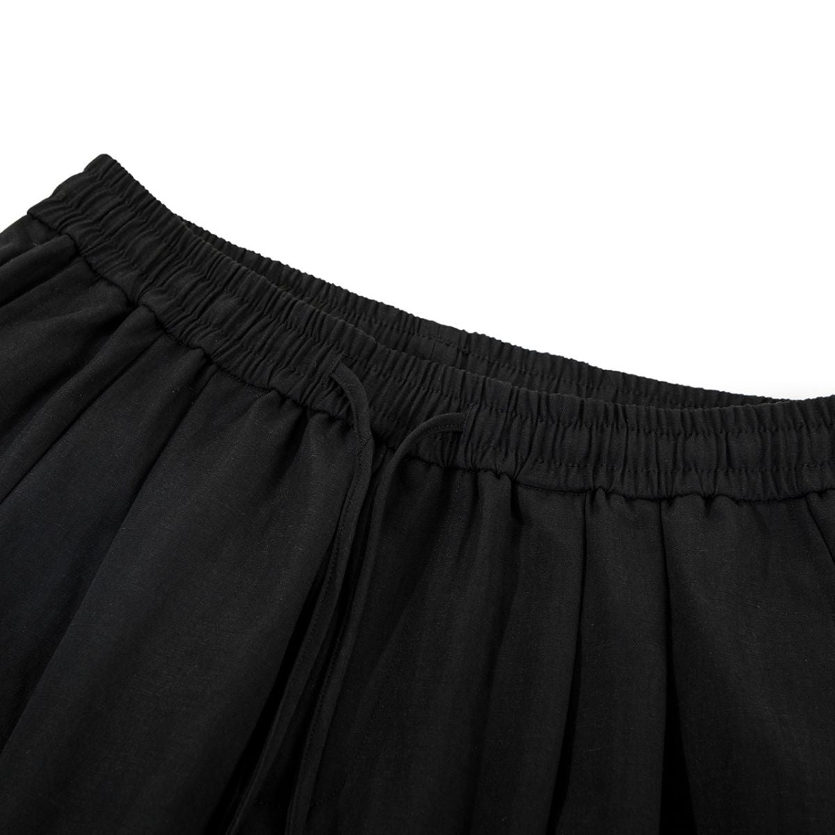 Relaxed Drawstring Wide Leg Casual Trousers