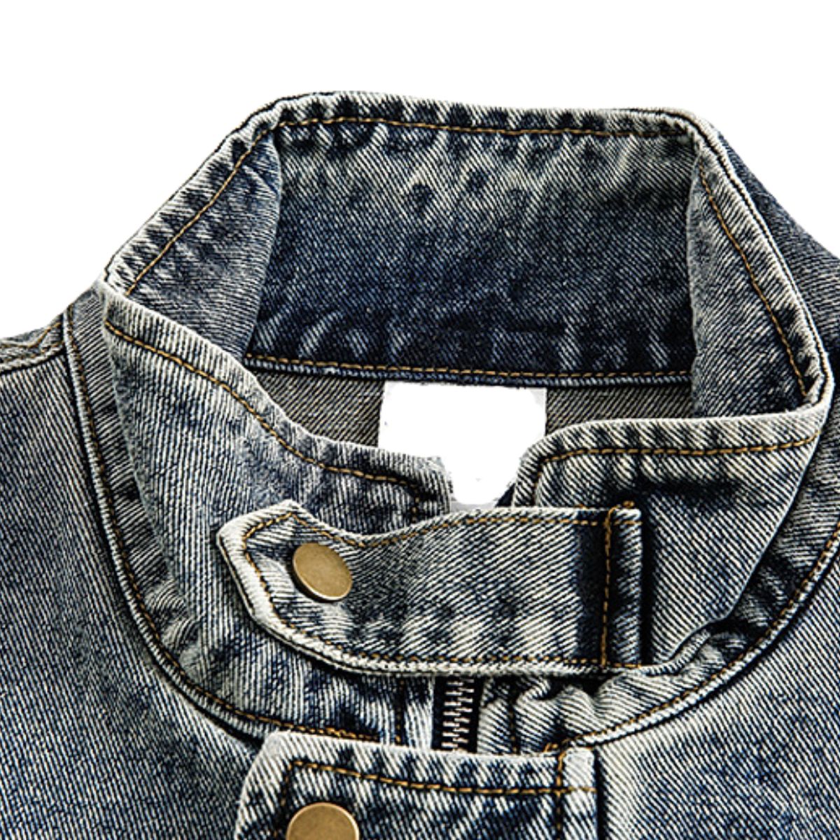 Stand-up Collar American Vintage Denim Jacket