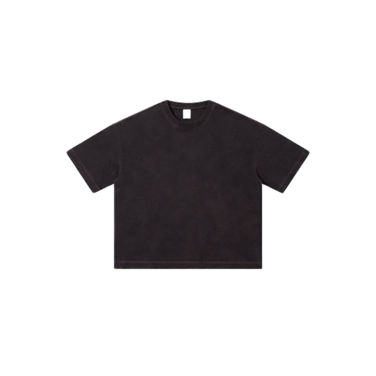 Camiseta destructiva de peso pesado con borde crudo de 10 oz