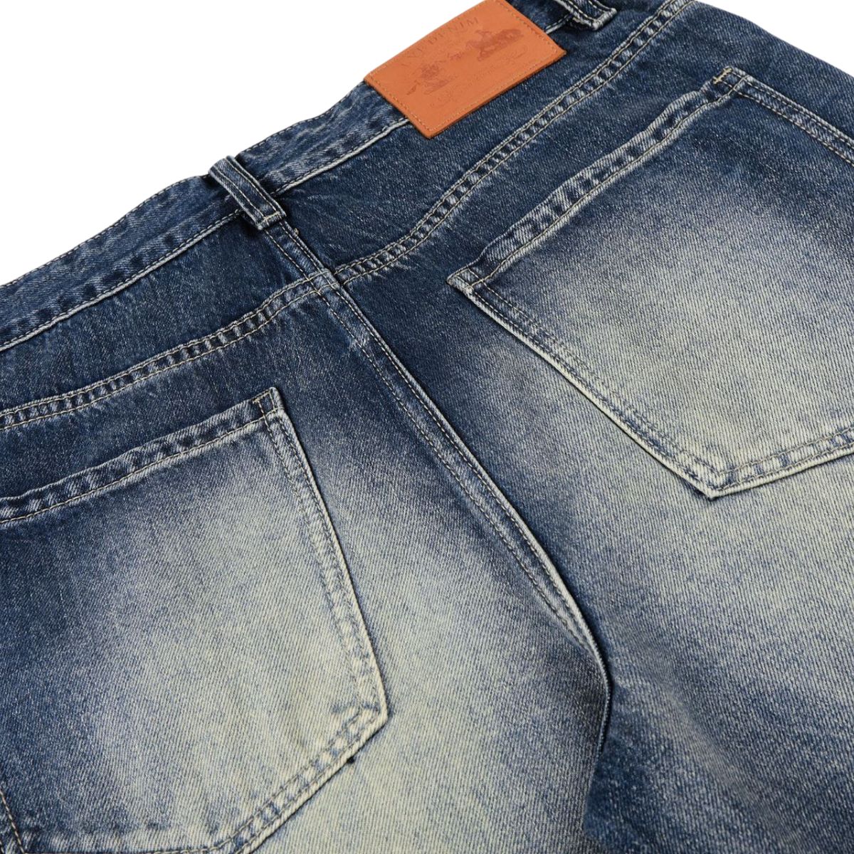 Vintage Washed Distressed Flare Jeans